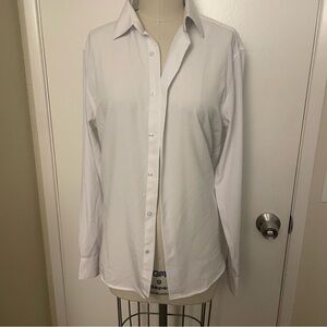 Nautica white slim fit dress shirt size M